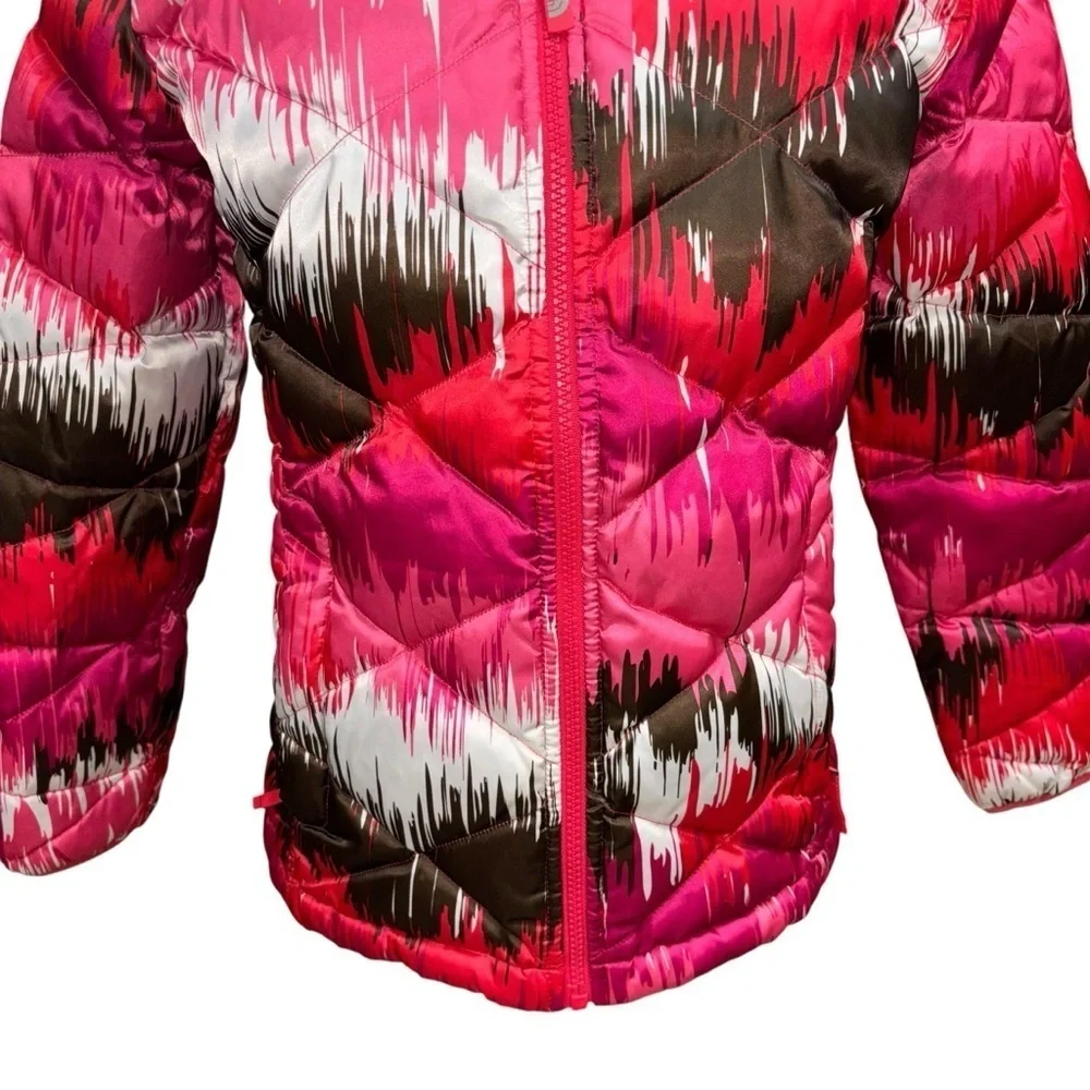The North Face Girl's L Large (14-16) Quilted Puffer Jacket Down Filled Full Zip